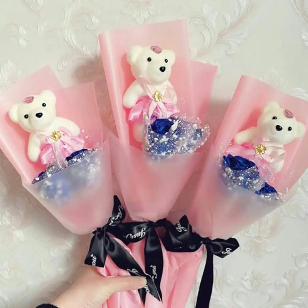 10pcs Diamond Ice Cream Teddy Bear Bouquet | Gift & Home Decor