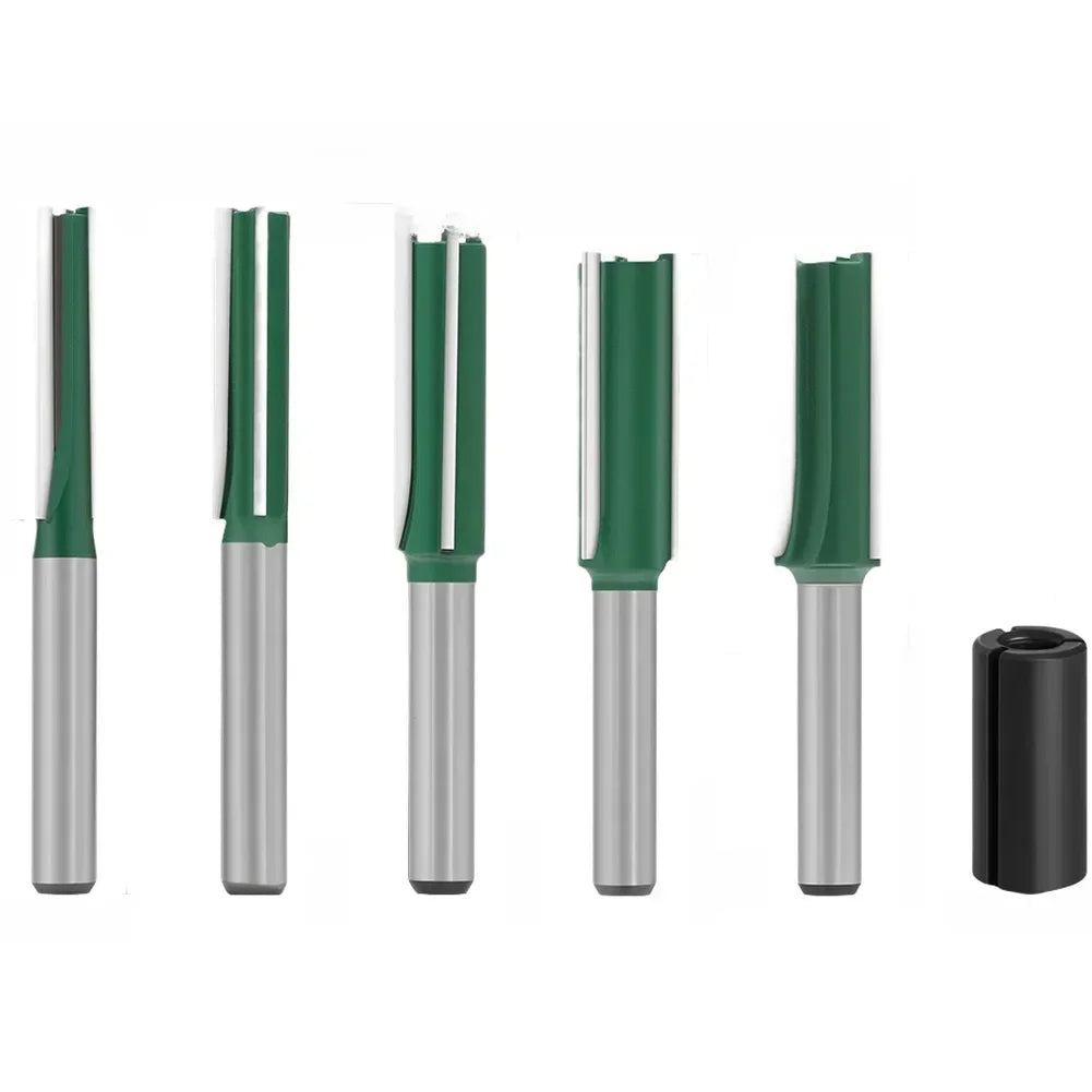 3-Flute 1/4" Shank Straight Router Bits | Woodworking Milling Set