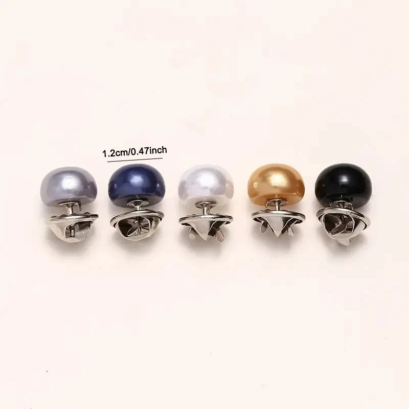 10pcs Pearl Button Pins – DIY Decorative Safety Pin Brooches