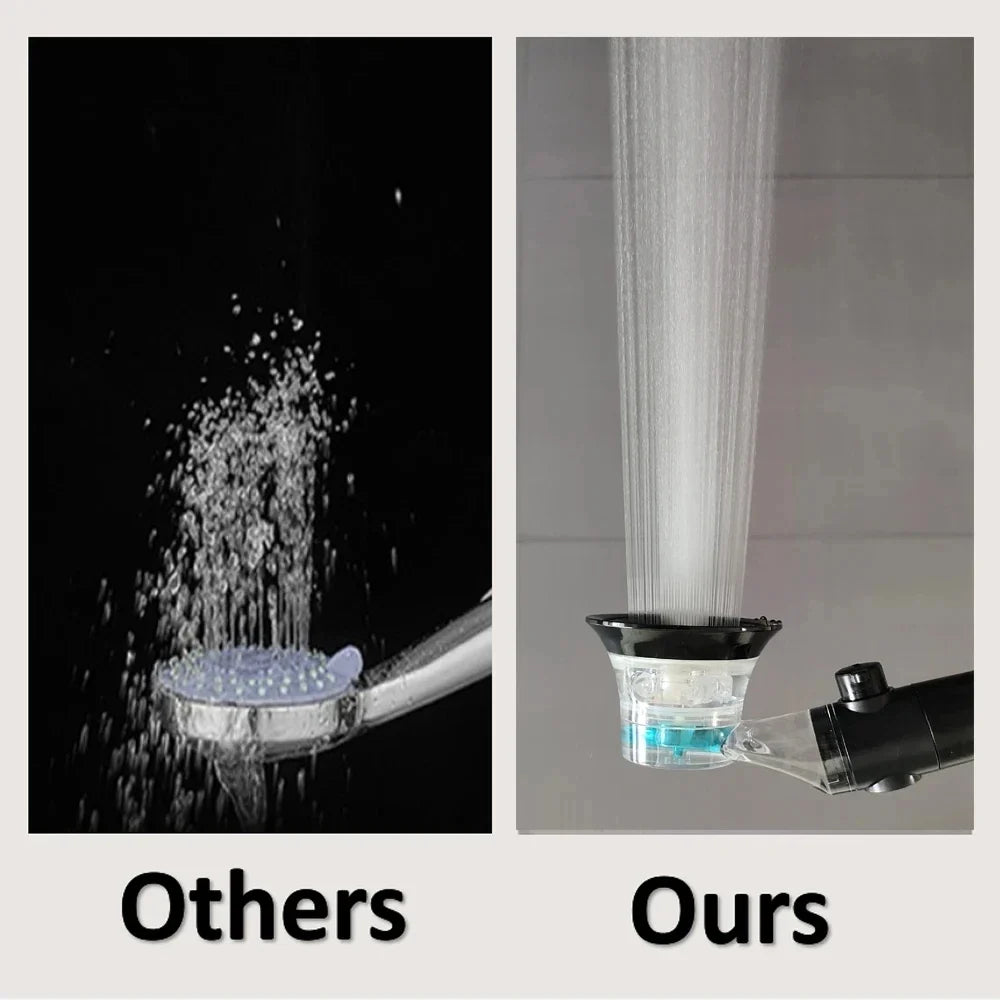 3-Mode Turbo Fan Shower Head | High Pressure & Water Saving