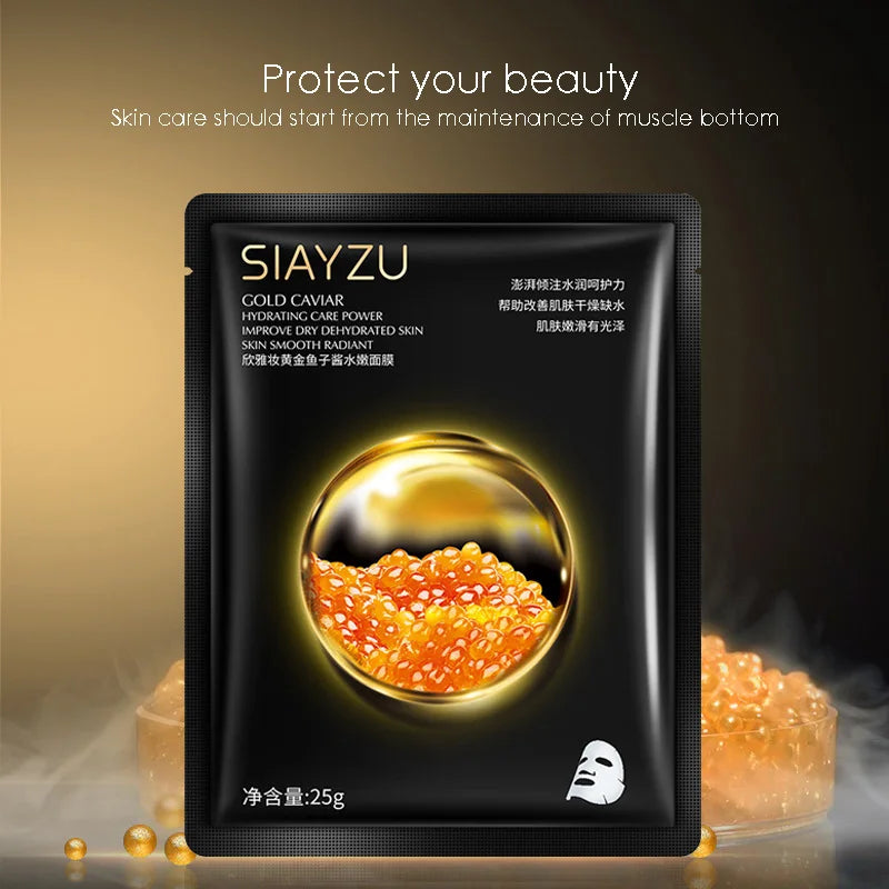Golden Caviar Anti-Aging Moisturizing Face Mask Sheets – 10 Pack