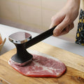 Stainless Steel Meat Tenderizer Hammer with Rubber Grip