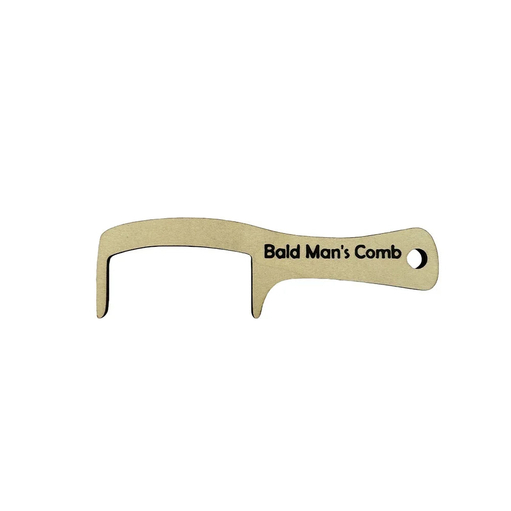 Bald Man Brush – Funny Wooden Novelty Gift for Bald Heads