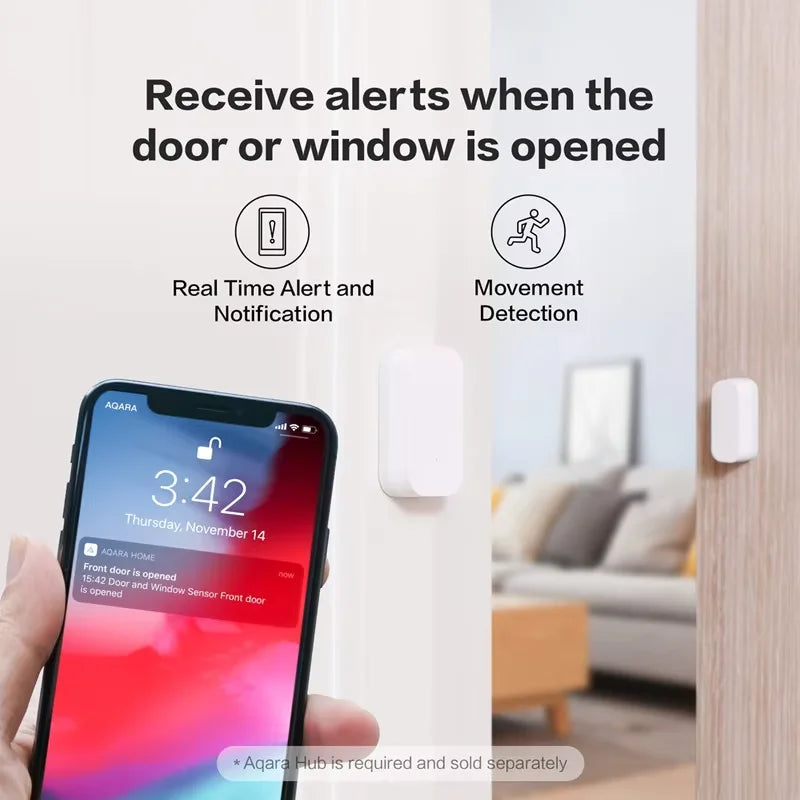 Aqara Smart Door Window Sensor Zigbee Mini Wireless Connection Alarm