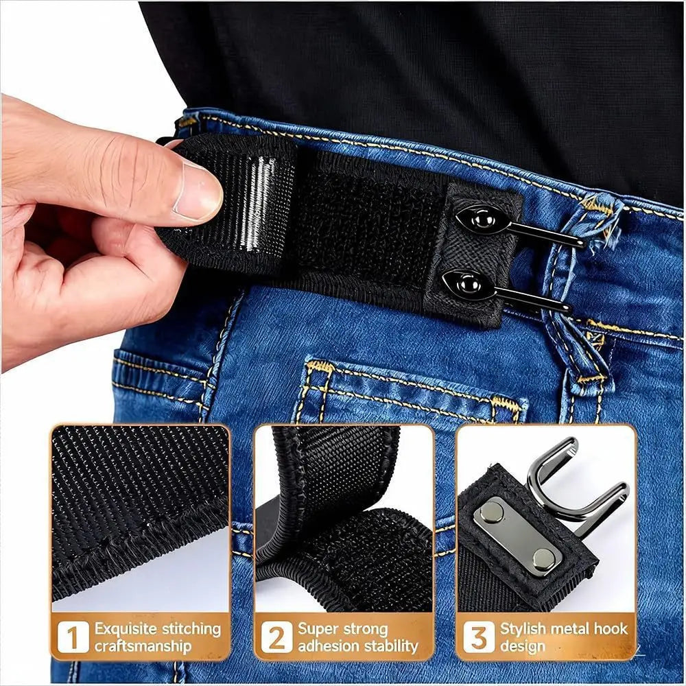 Buckleless Elastic Belt | Invisible Metal Hook Unisex EDC