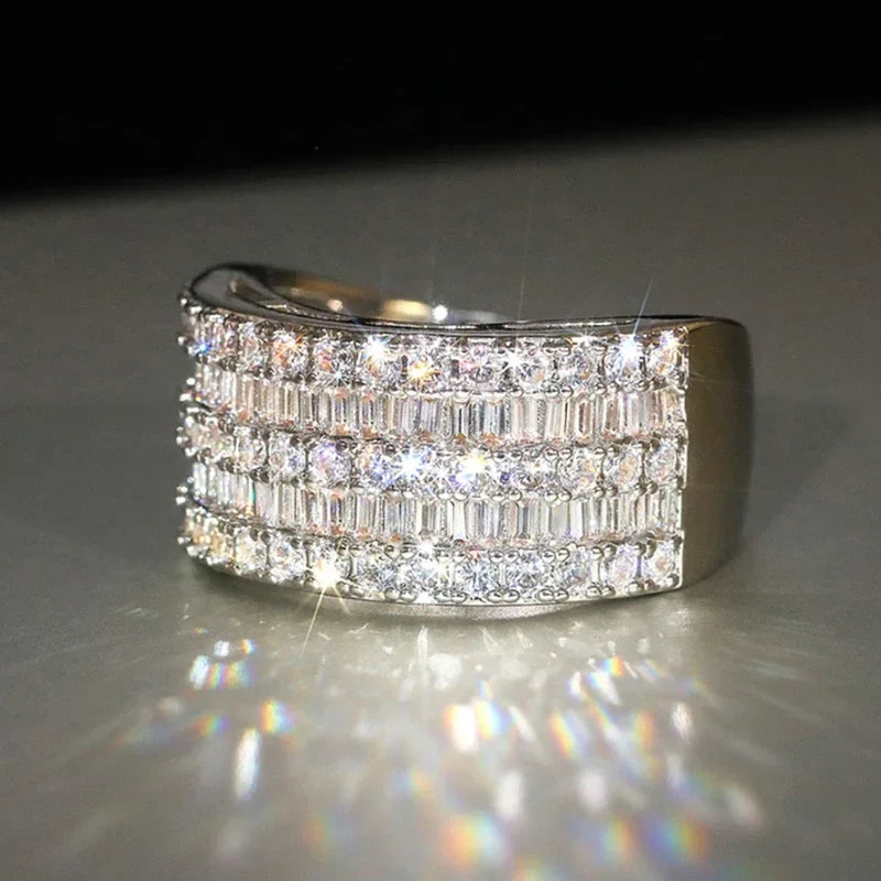 Huitan Cubic Zirconia Cocktail Ring – Pave Set Women's Ring
