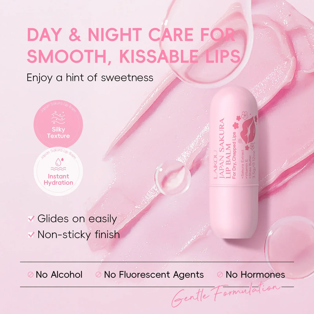 LAIKOU Sakura Lip Balm – Hydrating & Nourishing Lip Repair