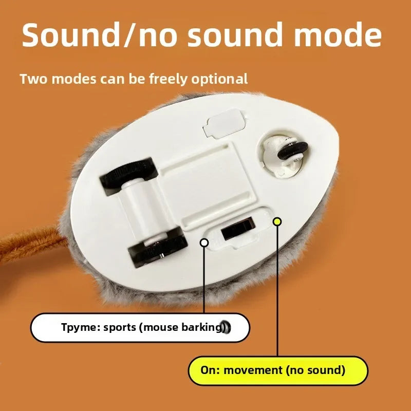 Interactive Electric Plush Mouse Cat Toy – Auto-Moving & Rechargeable