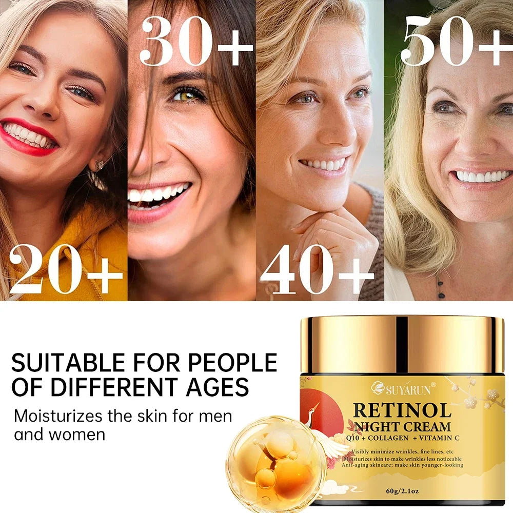 SUYARUN Retinol Night Cream – Niacinamide & Vitamin C Face Cream
