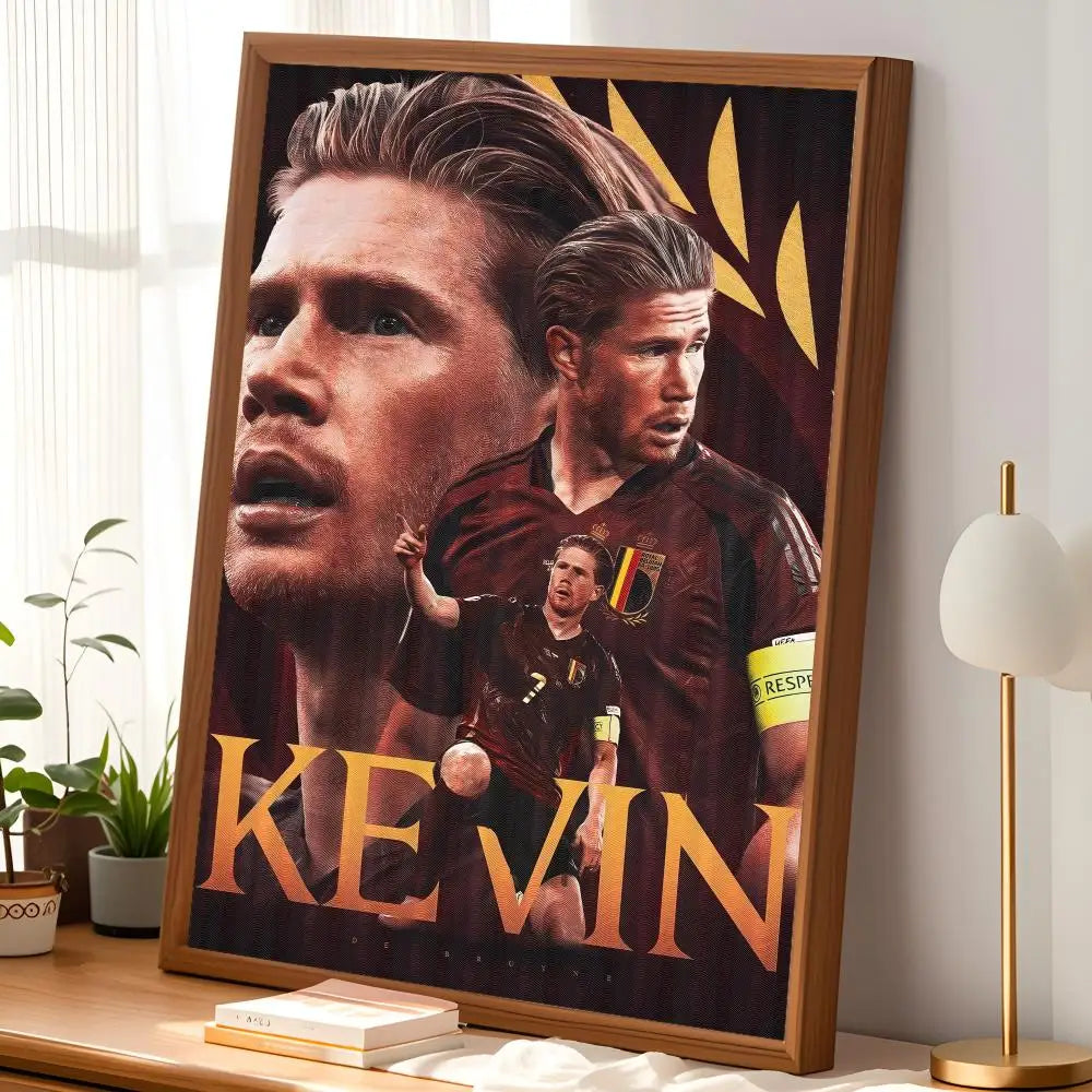 Kevin De Bruyne HD PVC Wall Poster – Self-Stick Football Art