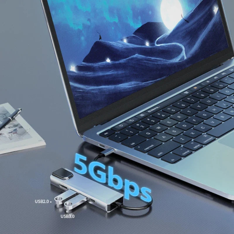 USB-C Docking Station 5-in-1 & 8-in-1 HDMI RJ45 USB Hub