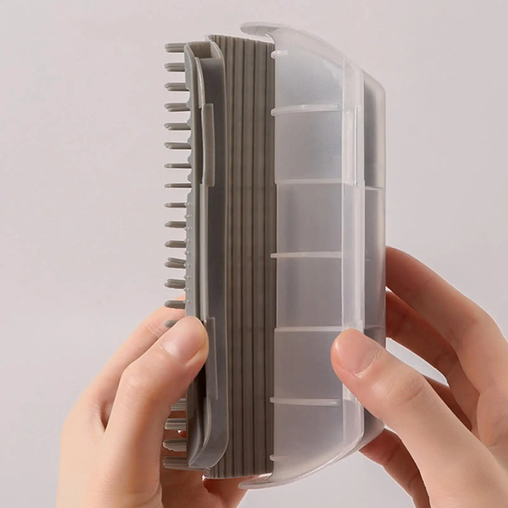 Wall Mounted Self-Cleaning Pet Grooming Brush & Comb