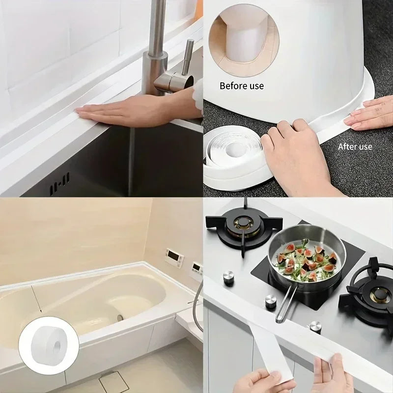 PVC Waterproof Sealing Tape – Self-Adhesive Kitchen & Bath Caulk