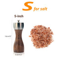 Premium Beech Pepper Mill Salt Grinder Precision Carbon Steel Rotor