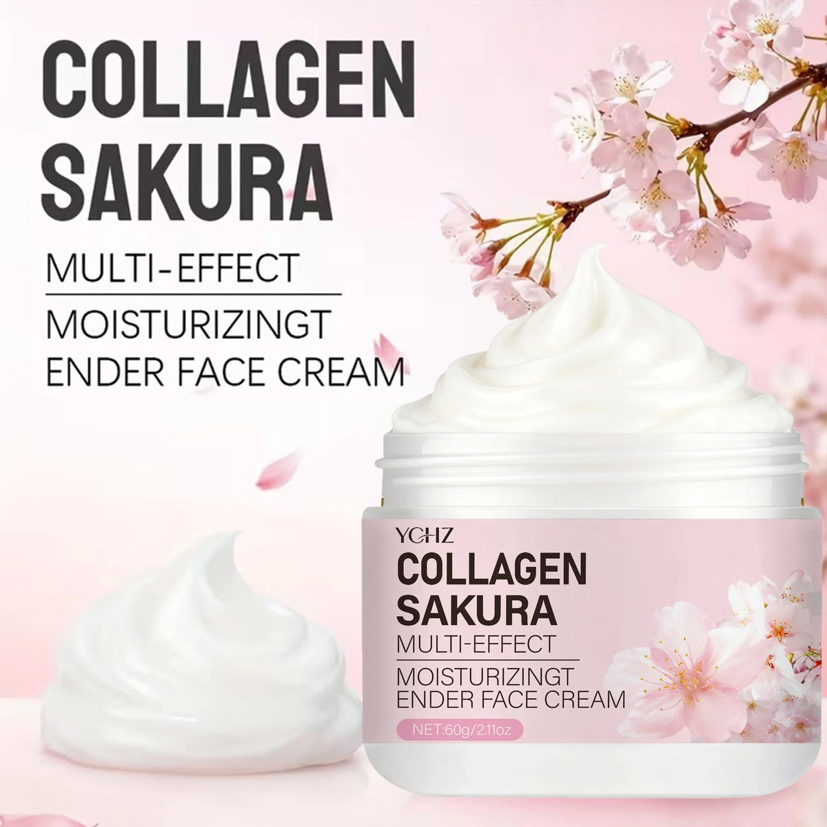 Sakura Collagen & Niacinamide Face Cream | Hydrating & Lifting
