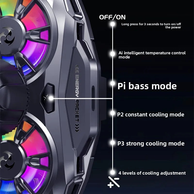 Phone Cooler Gaming Portable Fan Cool Mobile Cooling Magnetic