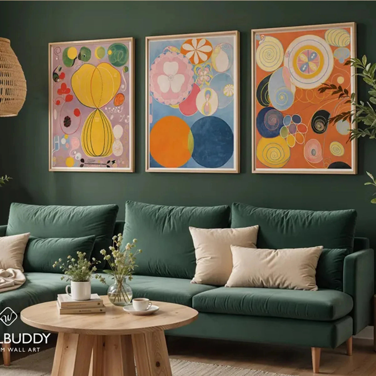 3-Piece Retro Abstract Colorful Canvas Wall Art Print Set