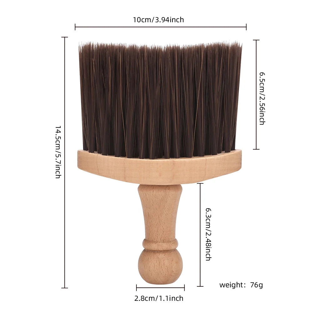 Professional Salon Neck & Face Hair Sweep Brush – Long Handle