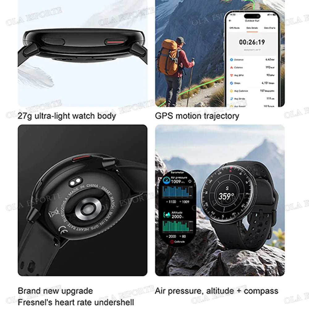Smart Watch GPS AMOLED IP68 Waterproof Bluetooth Call Multi-sport