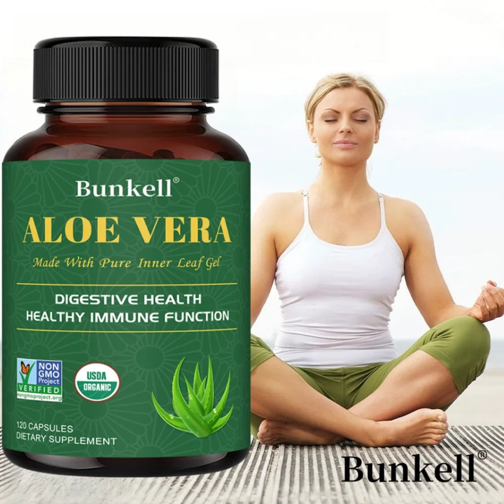 Aloe Vera Extract Capsules – Digestive Support, Non-GMO 120ct