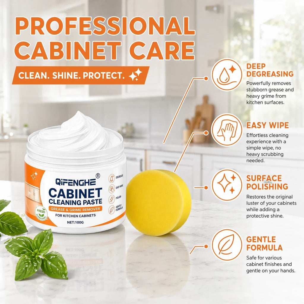 Kitchen Cabinet Cleaner – Grease & Oil Stain Remover for Wood