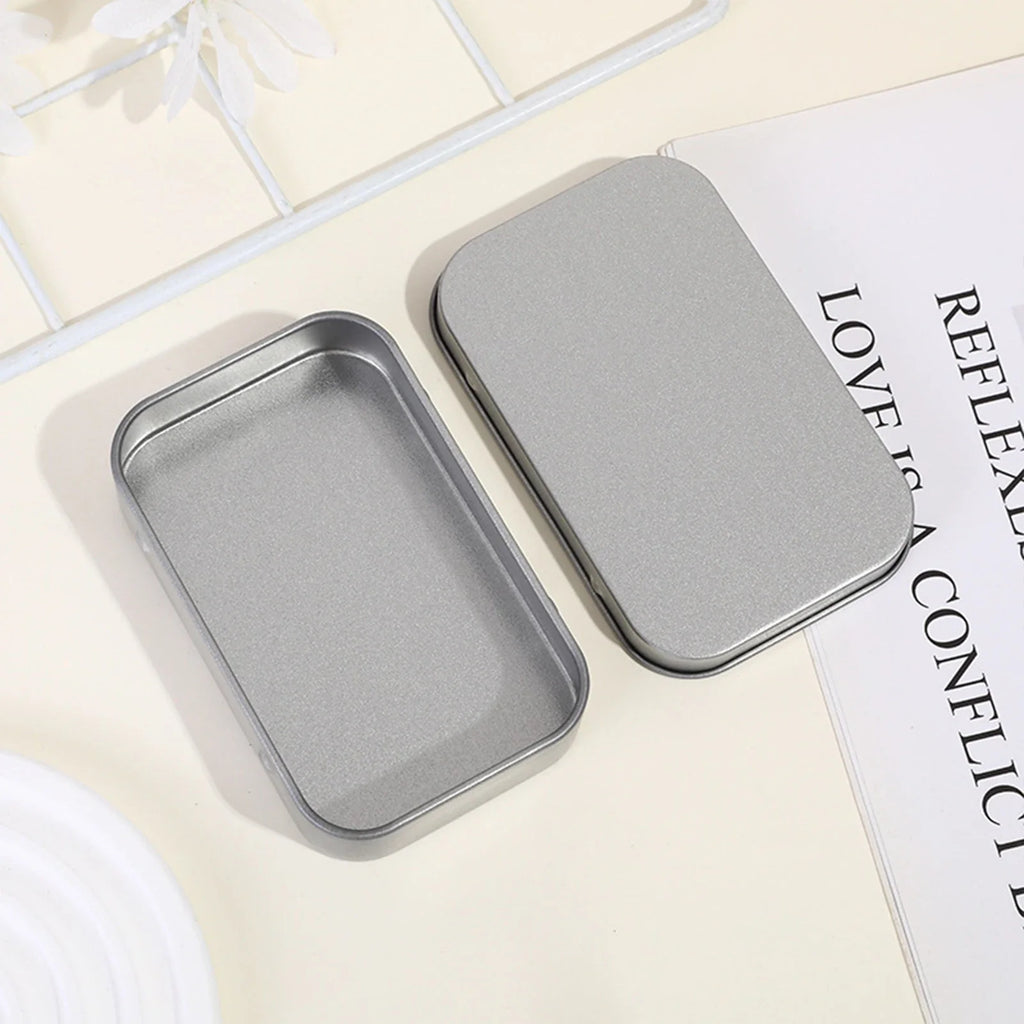 10-Pack Metal Hinged Tin Boxes with Lids | Small Storage Tins