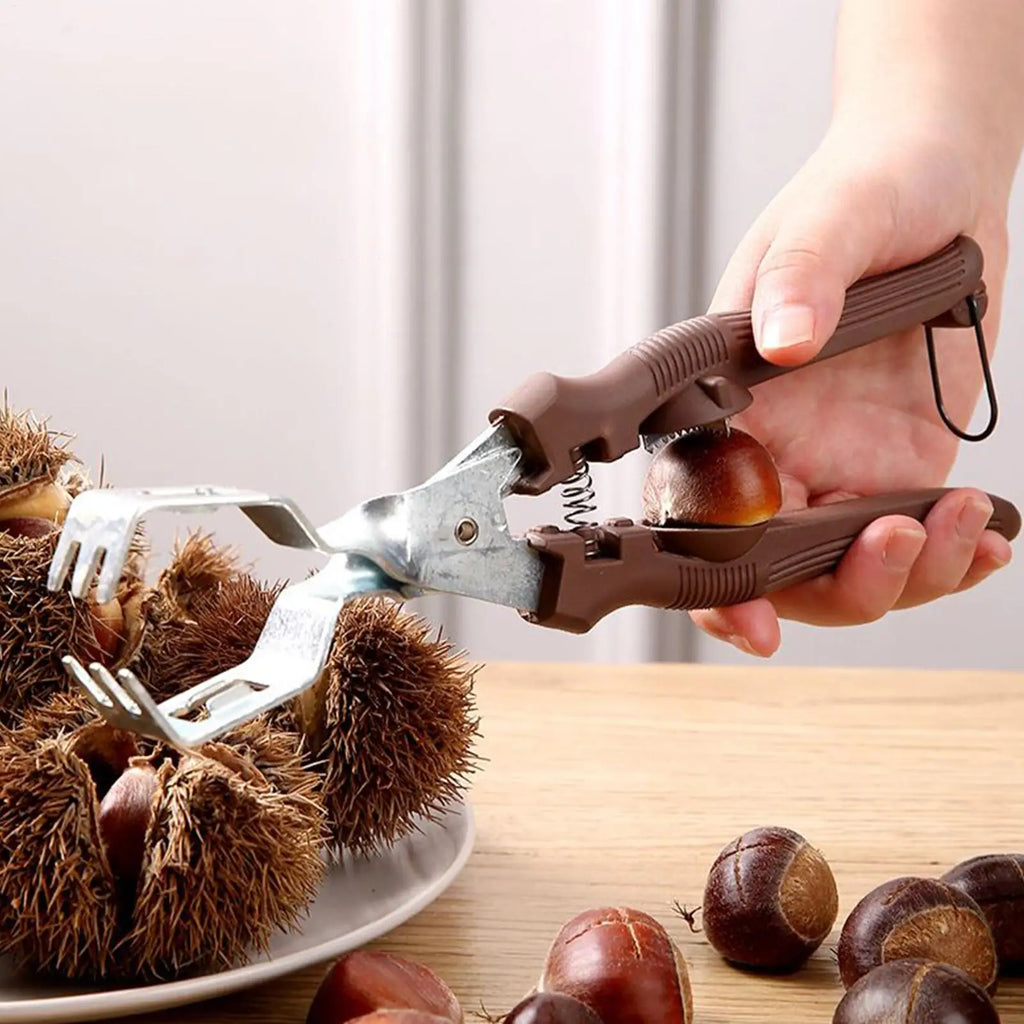 Manual Chestnut Cracker & Nut Opener for Pecans, Walnuts