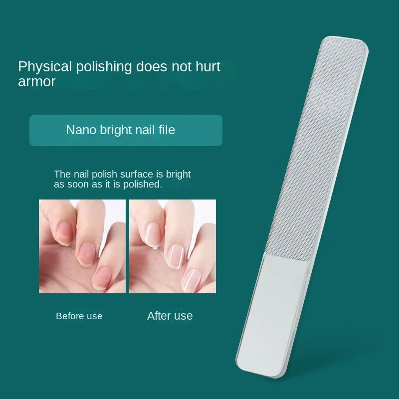 Nano Glass Nail File – Stainless Steel Buffer & Polish Tool