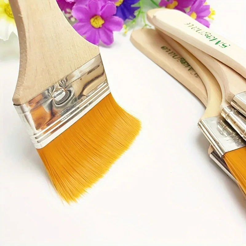 12-Piece Nylon Paint Brush Set – Oil, Acrylic & Kids Art