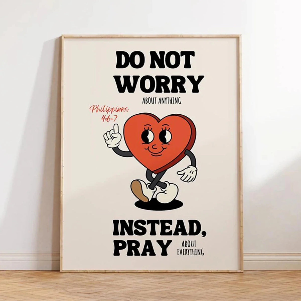 "Do Not Worry, Instead Pray" Christian Canvas Wall Art
