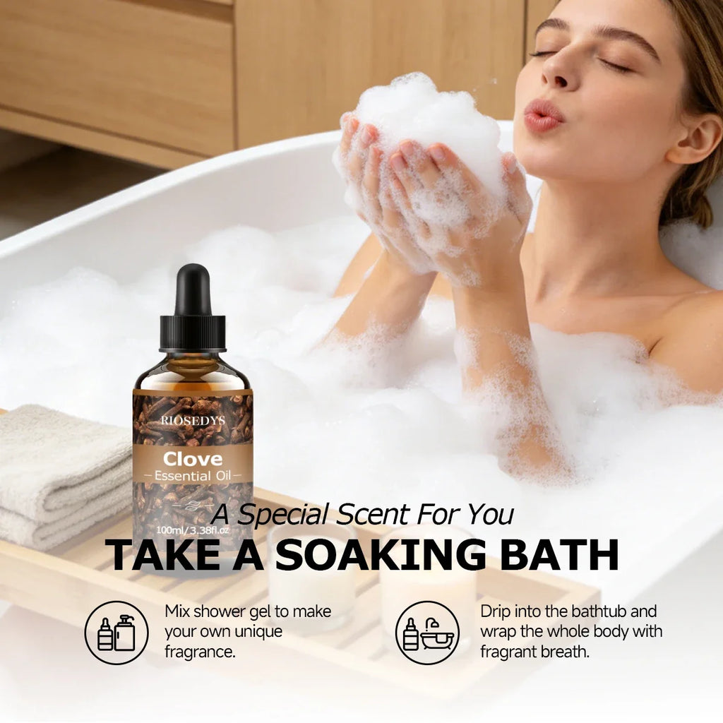RIÔSEDYS 100ml Clove Essential Oil for Massage & Skincare