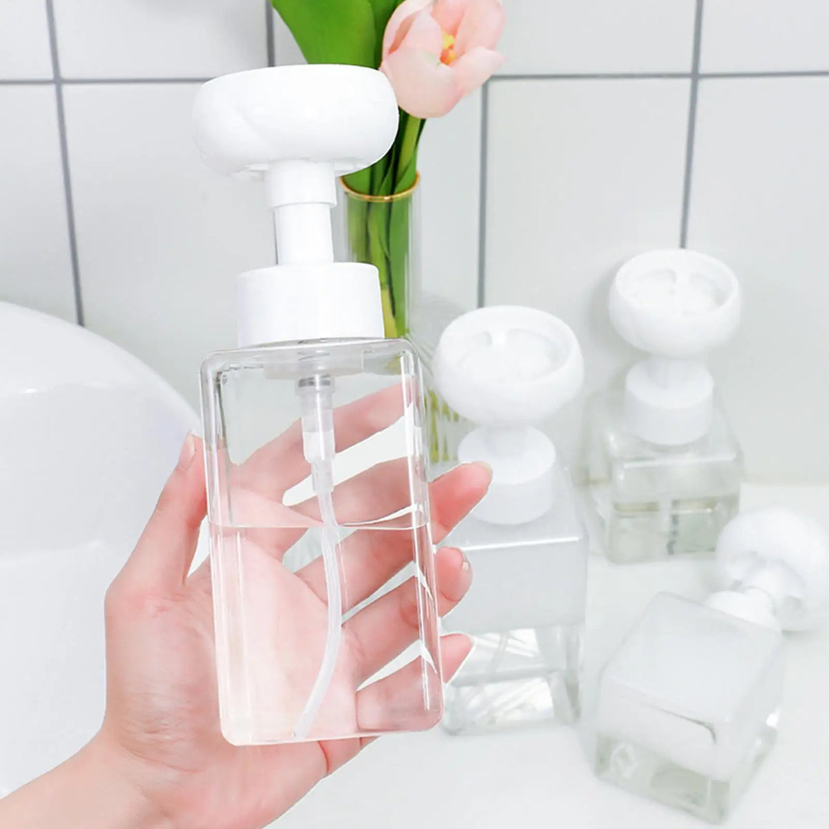 Flower Foaming Soap Dispenser Bottle – Refillable 250 & 450ml