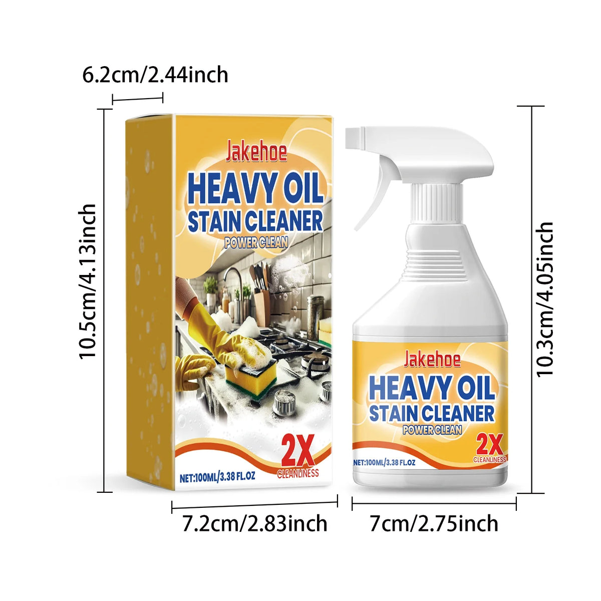 JAKEHOE 100ml Heavy Duty Kitchen Degreaser & Oil Remover
