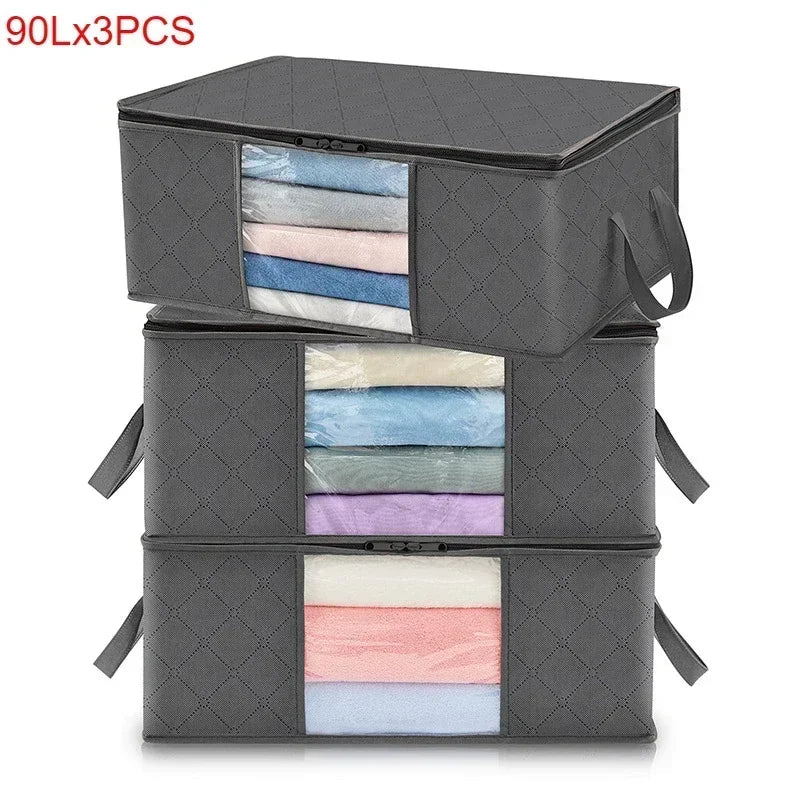 Large Capacity Clothes Storage Bags with Handle | 1/3 Pack