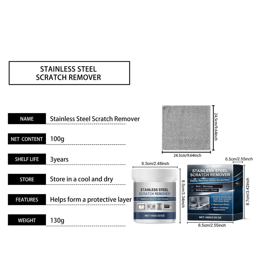 Stainless Steel Polish & Rust Remover Paste 100g | Sink Cleaner