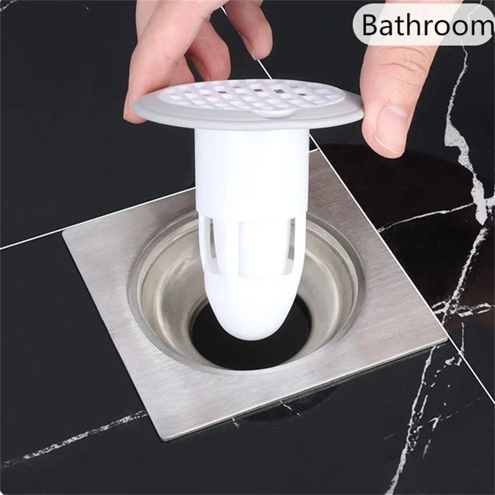 Bath Shower Floor Drain Strainer Cover Plug Trap Silicone Anti-odor