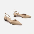 Women's Pointed Toe Square Heel Sandals – Slip-On Strap