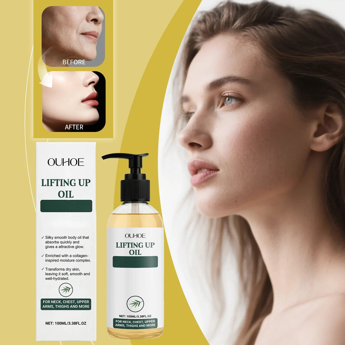 OceAura Collagen Firming Body Oil | Deep Hydration 100ml