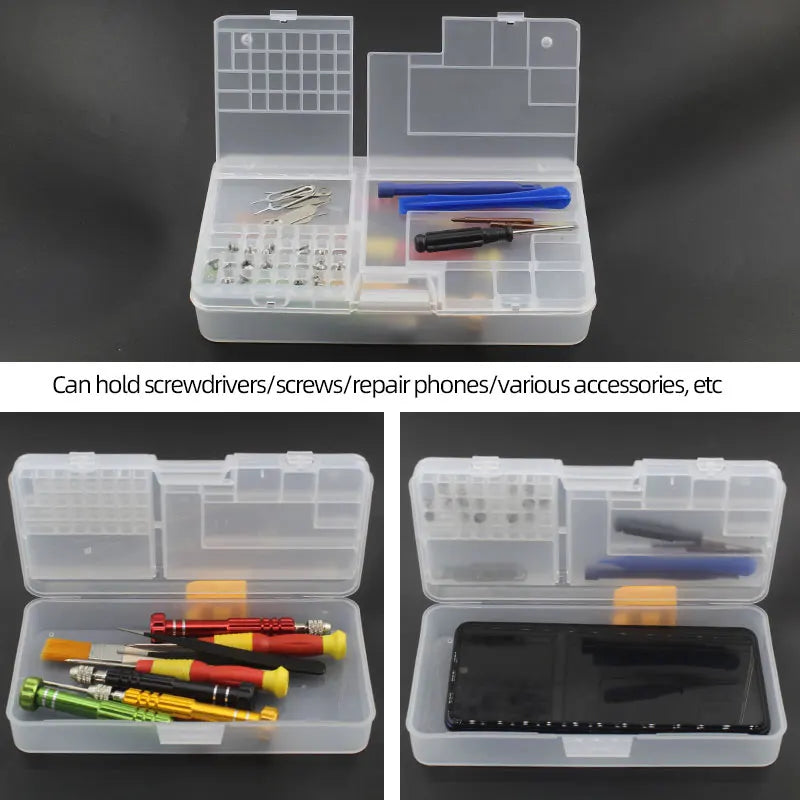 Box Electronic Components Transparent Plastic Storage Small Screw