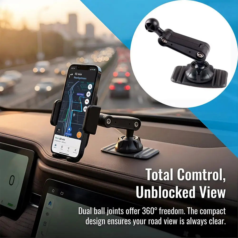 Adhesive Dashboard Mount Base – 17mm Ball Head 360° Rotation