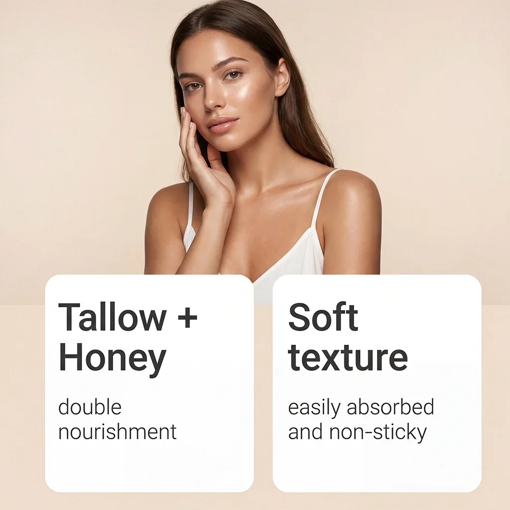 Beef Tallow & Honey Face Cream – Daily Moisturizer