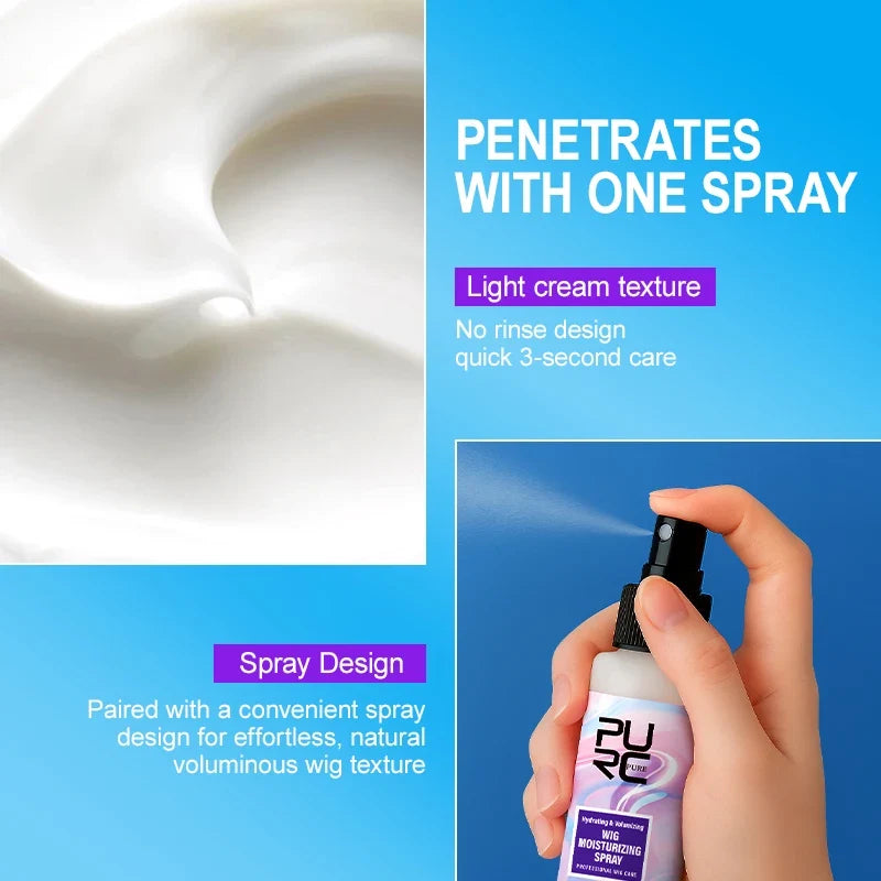 PURC Wig Moisturizing Spray – Anti-Frizz & Detangling 120ml