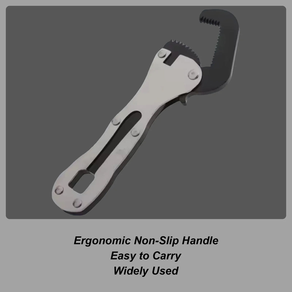 Stubby Adjustable Wrench – Non-Slip Compact Short Handle Tool
