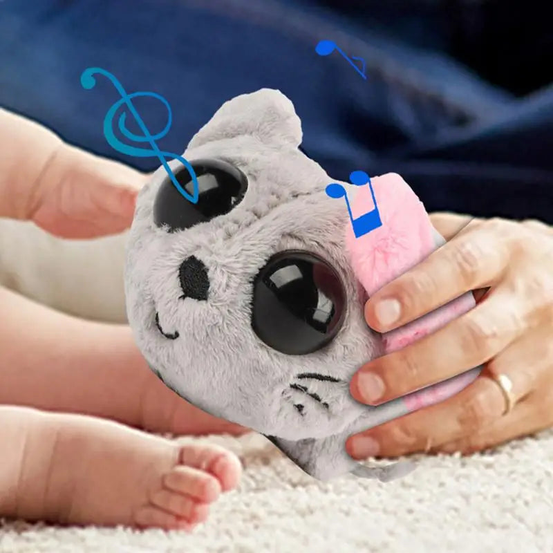 Sad Hamster Plush Toy Doll Built-in Violin Sound Soft Cuddly Cute