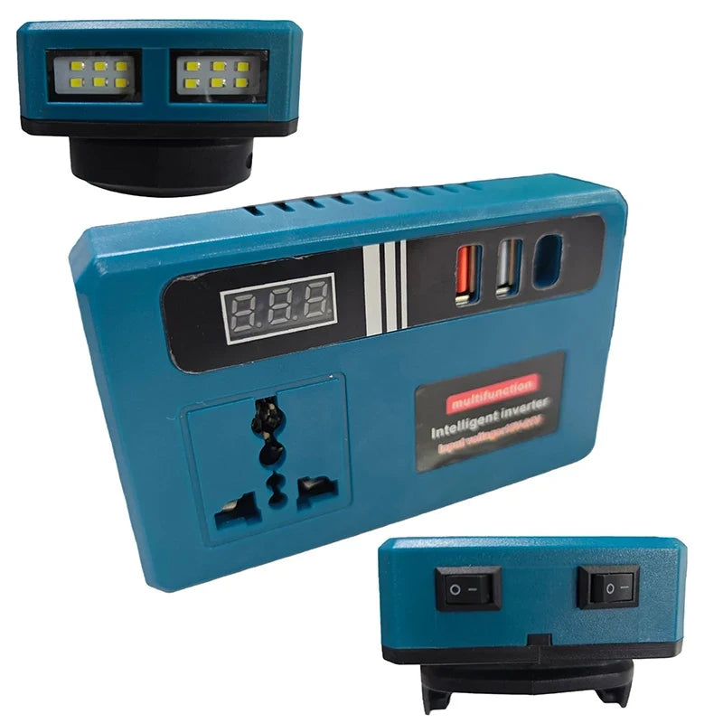 DC to 220V AC Portable Inverter – Dual USB Power Supply