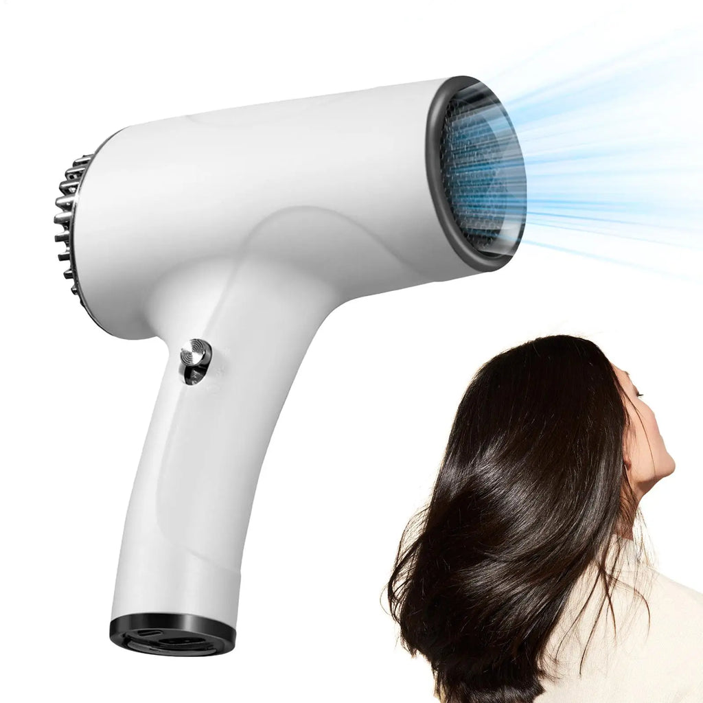 Cordless Portable Hair Dryer 500W – 2-Speed, Rechargeable Travel