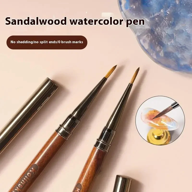 Sandalwood Nail Art Detail Pen – Fine Painting & Carving Brush