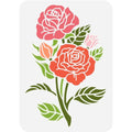 Rose Bouquet Reusable Painting Stencil – 11.69"x8.27" Floral