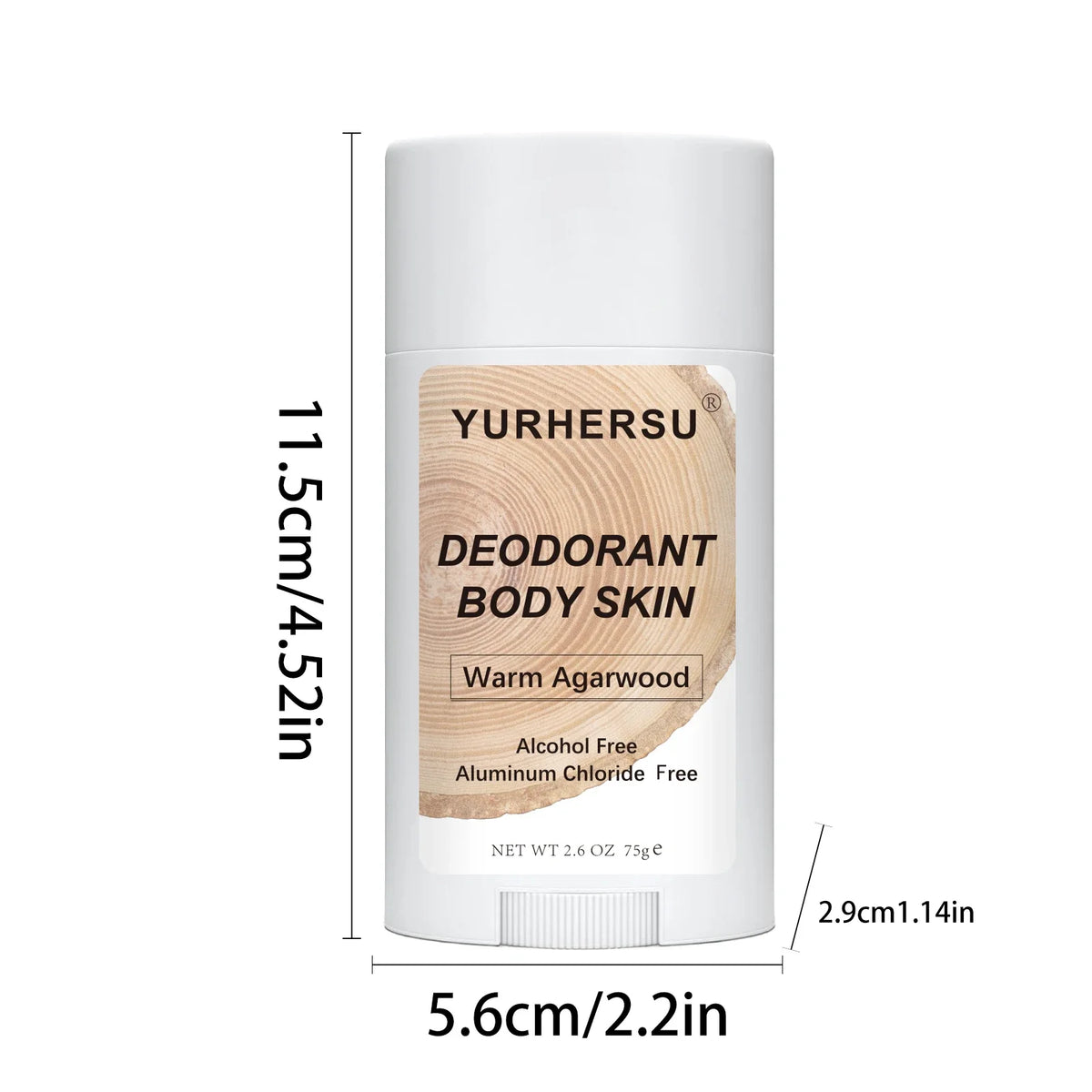 YURHERSU Agarwood Deodorant Stick – Natural Unisex Body Care
