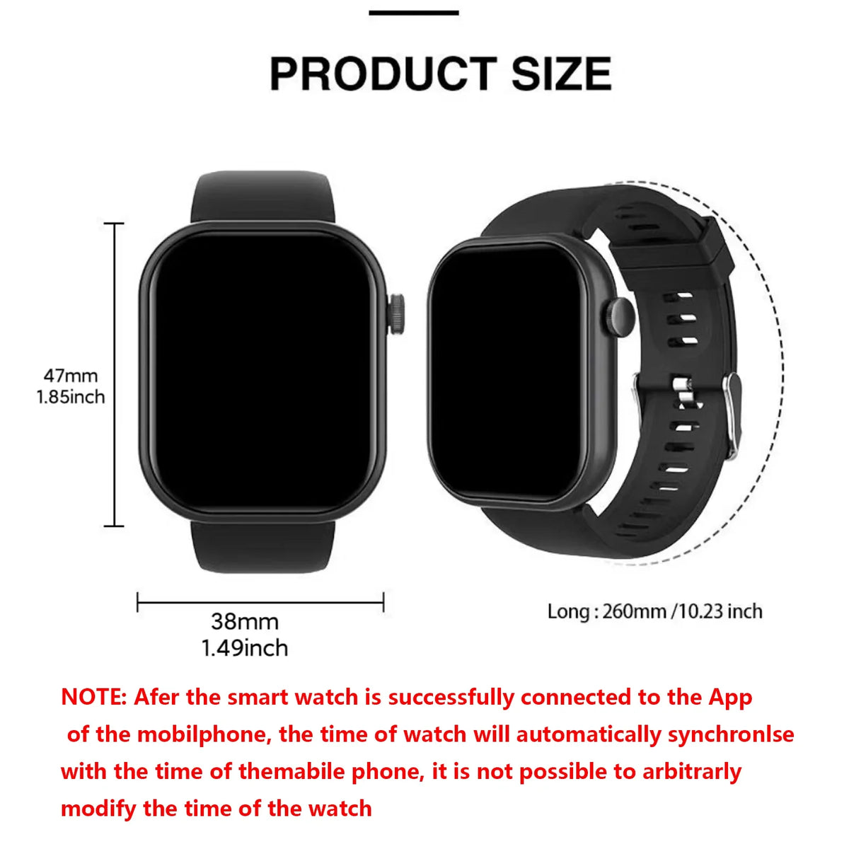 LOMAXFR Smartwatch – Wireless Calling, Multi-Sport, iOS & Android